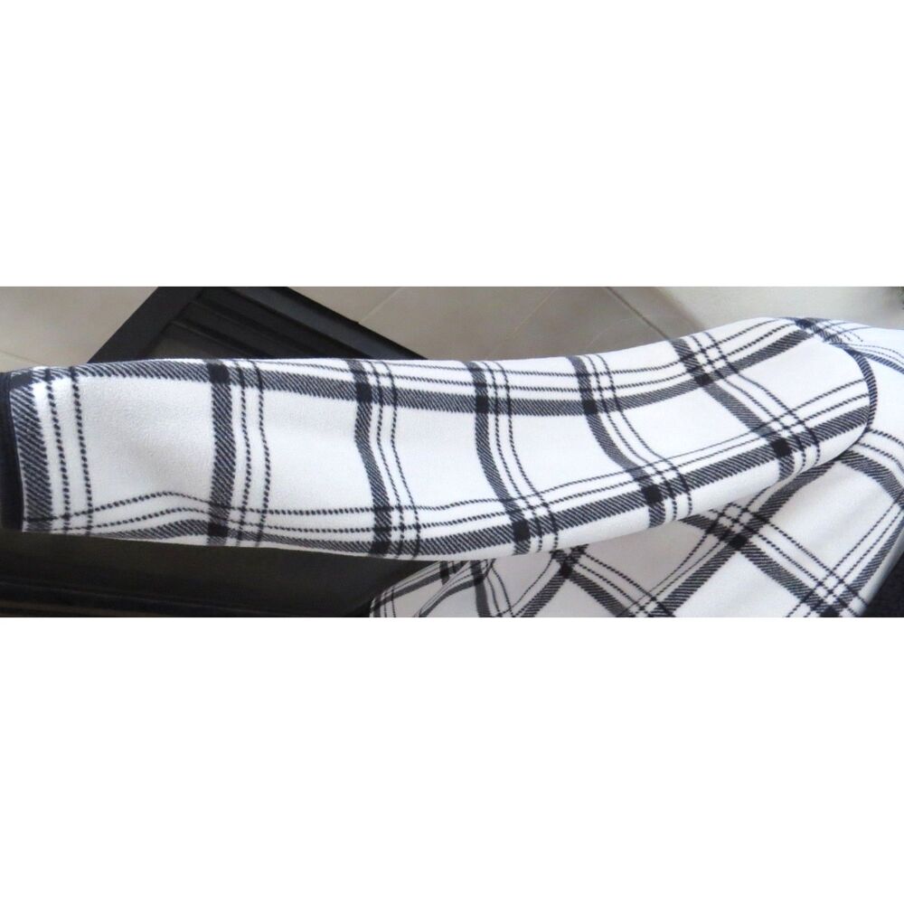 Sonoma Goods For Life Sherpa Fleece Waterfall Jacket black/white L EUC - Picture 6 of 10